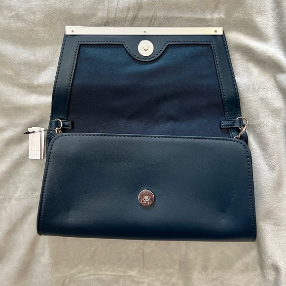 SOLD / WHBM Purse Bag Clutch Blue NWT - Picture 3 of 15